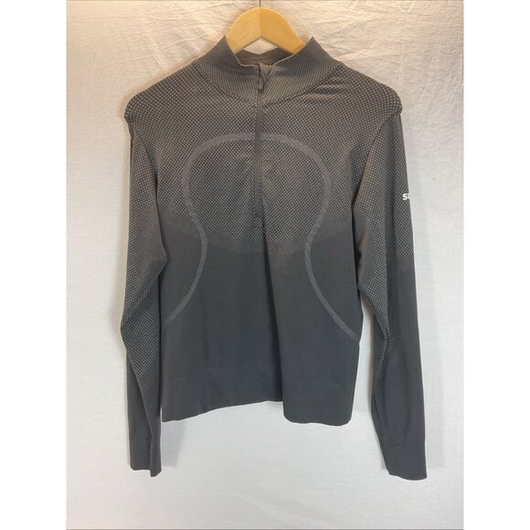 Lululemon Swiftly Tech Long Sleeve Shirt Black 1/2 Zip womens LG - Picture 1 of 7